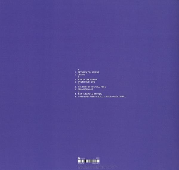 Album borító lila háttérrel és számlistával.