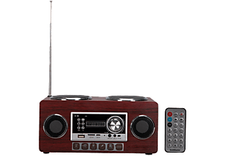 GOLDMASTER SR-128 USB Radyo Bluetooth Kızıl Kahve