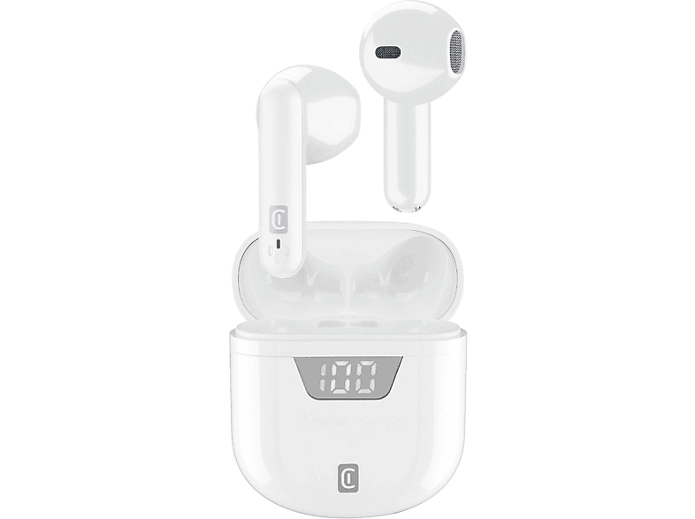 Cellularline Seek con display Auricolari Wireless, Bianco