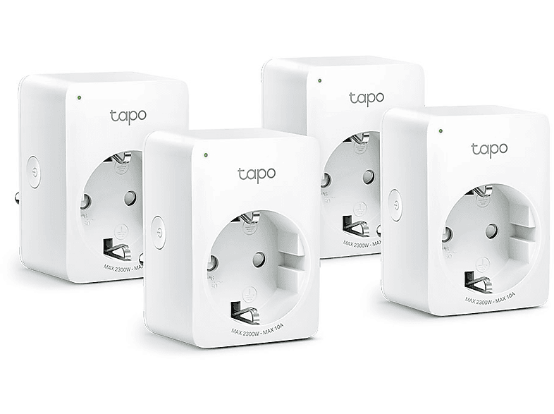 TP-LINK Tapo P100 (4-Pack), Amazon Alexa ve Google Home, Uzaktan Kontrol, Akıllı Mini Wi-Fi Soketi