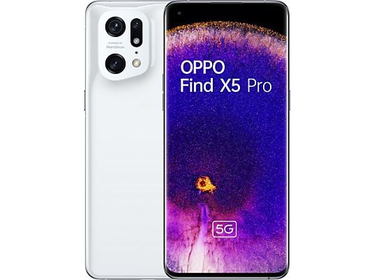 Móvil - OPPO Find X5 Pro 5G, White, 256 GB, 12 GB RAM, 6.7" WQHD+, Qualcomm Snapdragon™ 8, 5000mAh, Android 12