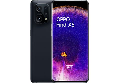 Móvil - OPPO Find X5 5G, Negro, 256 GB, 8 GB RAM, 6.55" FHD+, Qualcomm Snapdragon™ 888 5G, 4800mAh, Android 12