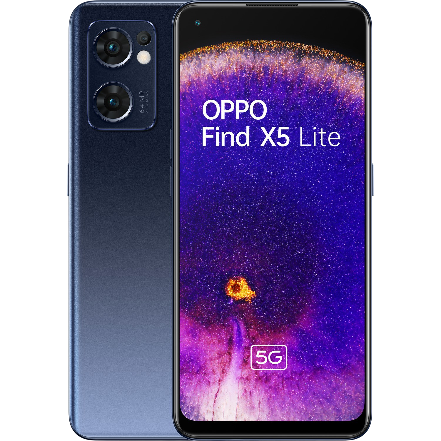Móvil - OPPO Find X5 Lite, Negro, 256 GB, 8 GB RAM, 6.43" FHD+, MediaTek Dimensity 900 5G, 4500mAh, Android 12