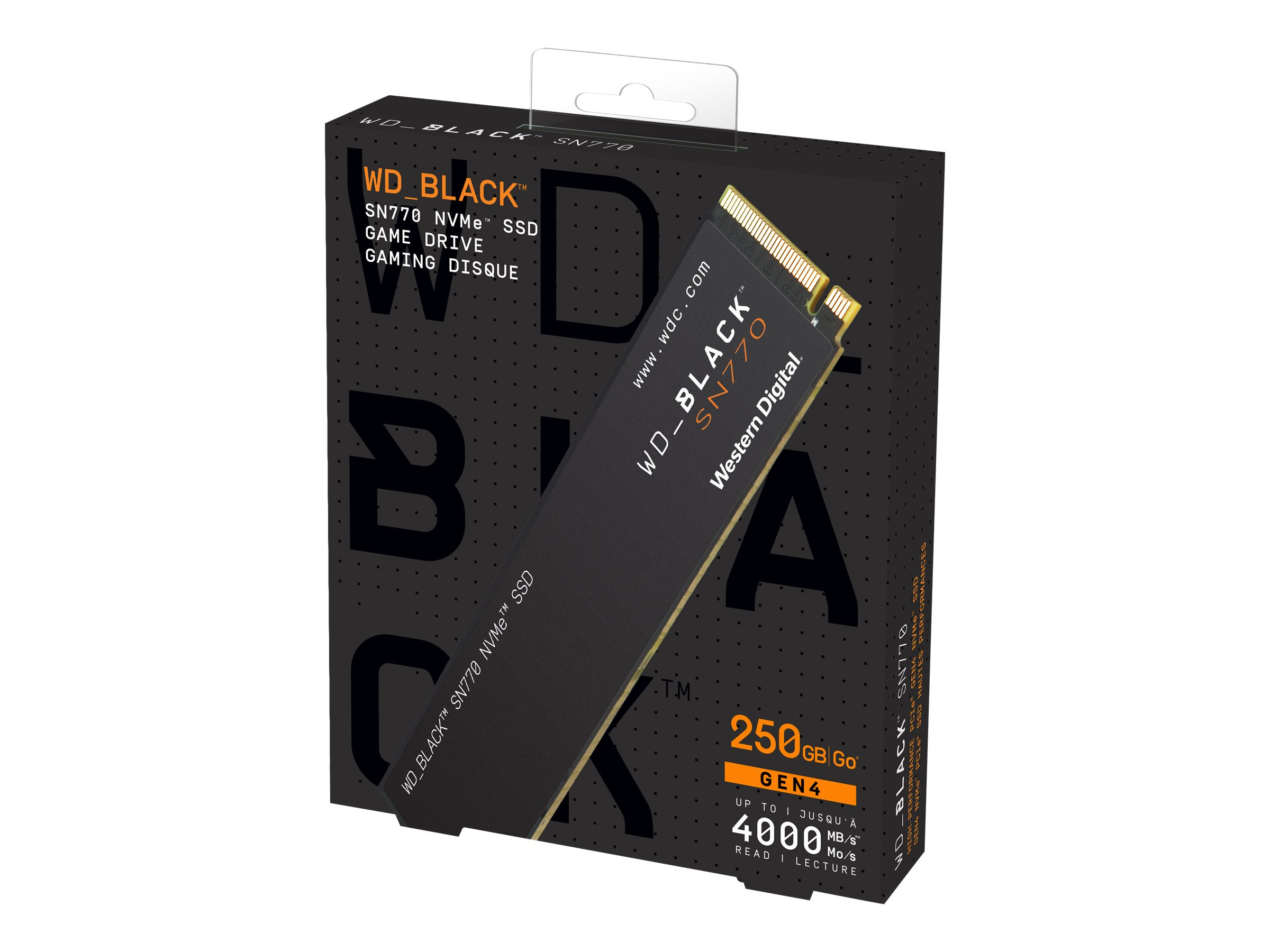 WD_BLACK SN770 WDS250G3X0E 4.0 x4 intern Express, PCI 250 GB SSD Festplatte, (NVMe)