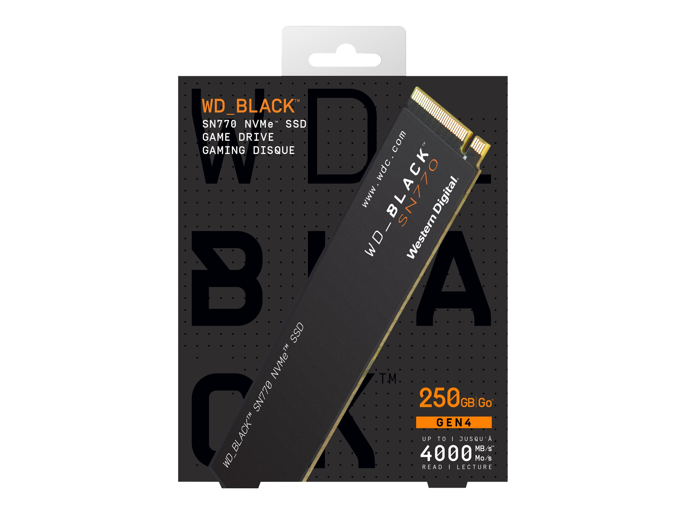 PCI x4 4.0 GB SSD intern WDS250G3X0E WD_BLACK Festplatte, SN770 250 (NVMe) Express,