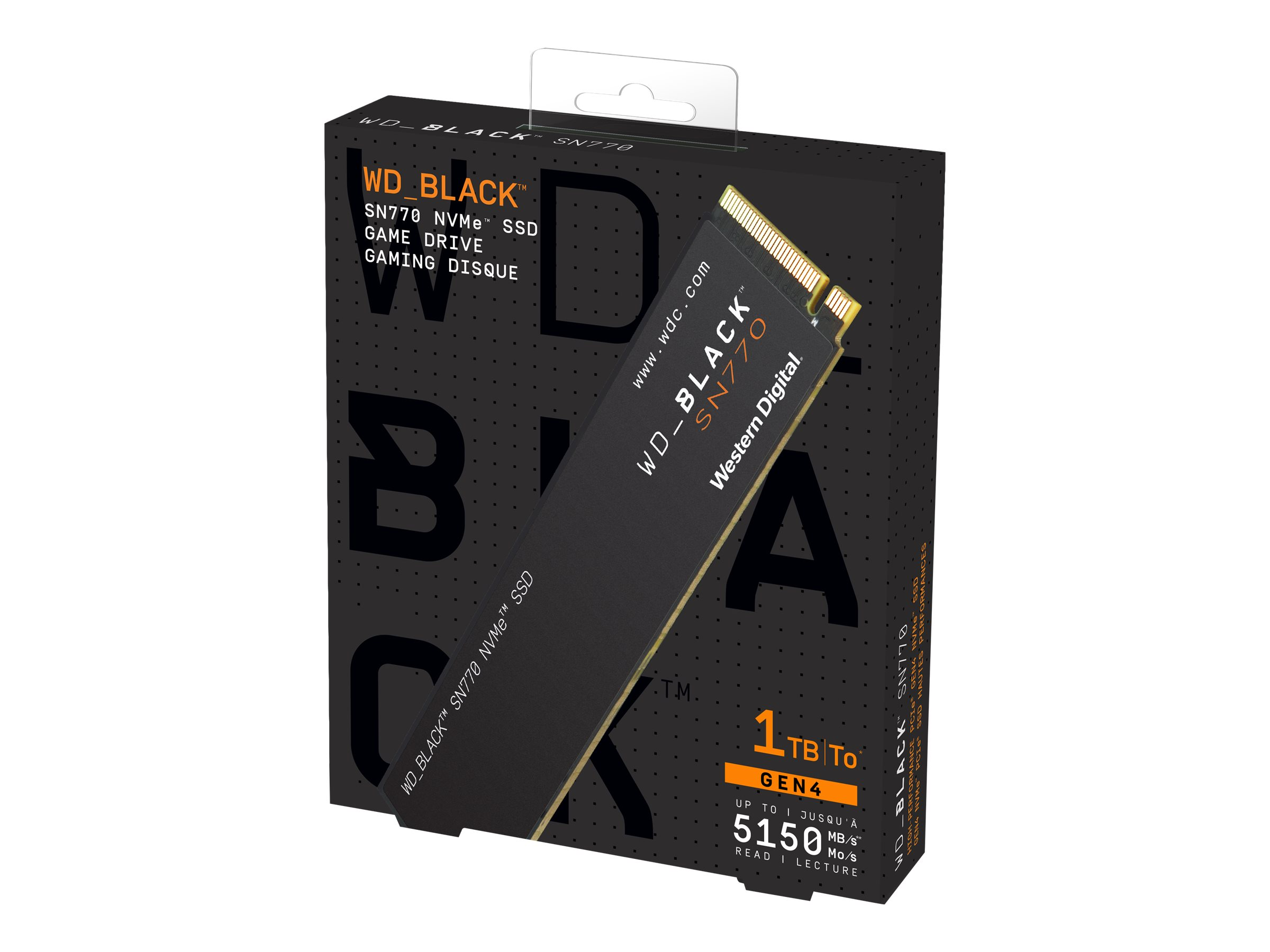 x4 SN770 TB (NVMe) Express, WDS100T3X0E WD_BLACK SSD intern PCI Festplatte, 1 4.0