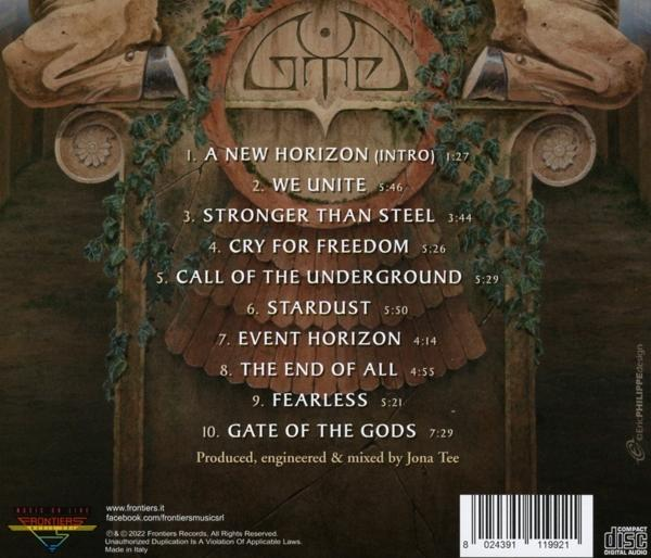 CD-Rückseite mit Songliste, Logo und Barcode.