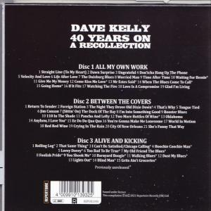 CD-Cover mit Titellisten für Dave Kellys '40 Years On: A Recollection'.