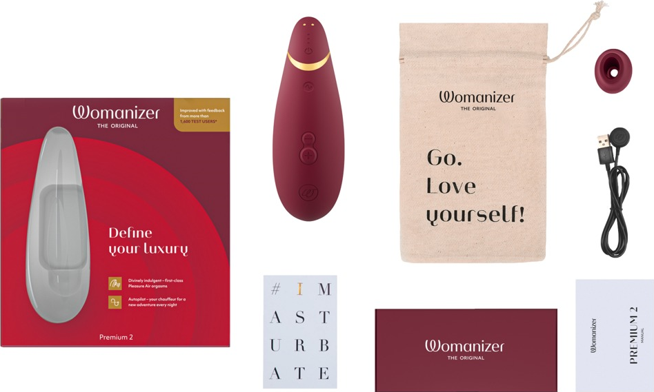 WOMANIZER Premium 2 - Klitorisstimulator (Rot)
