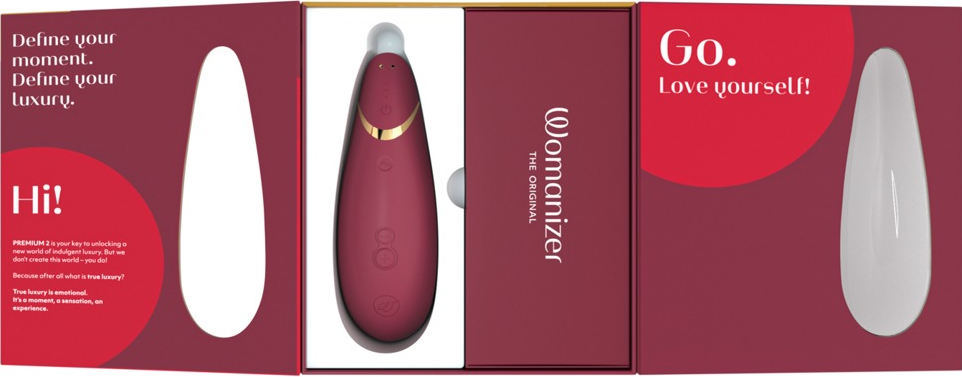 WOMANIZER Premium 2 - Klitorisstimulator (Rot)