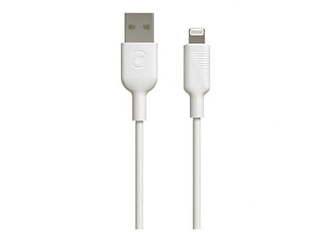 Cable USB - Muvit MCUSC0001, USB, Lightning, Para Apple, 1.20m, Blanco