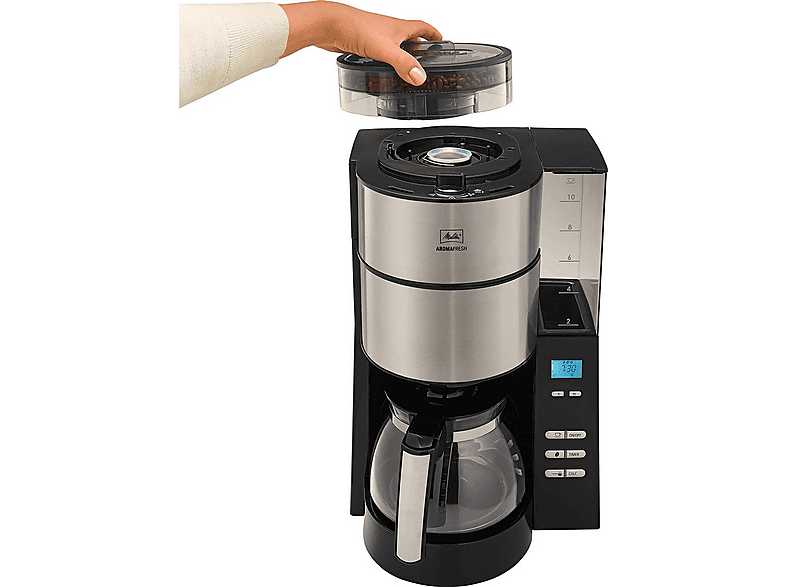 MELITTA AromaFresh 1021-01 Kaffeemaschine Schwarz/Edelstahl