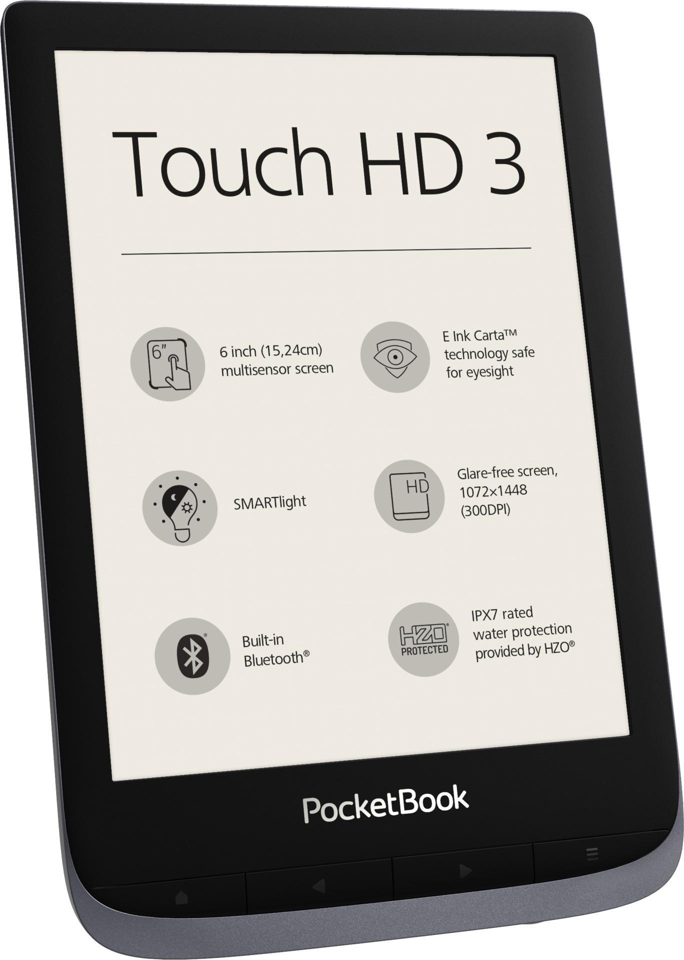 POCKETBOOK Touch HD 3  16 GB eReader Metallic Grey