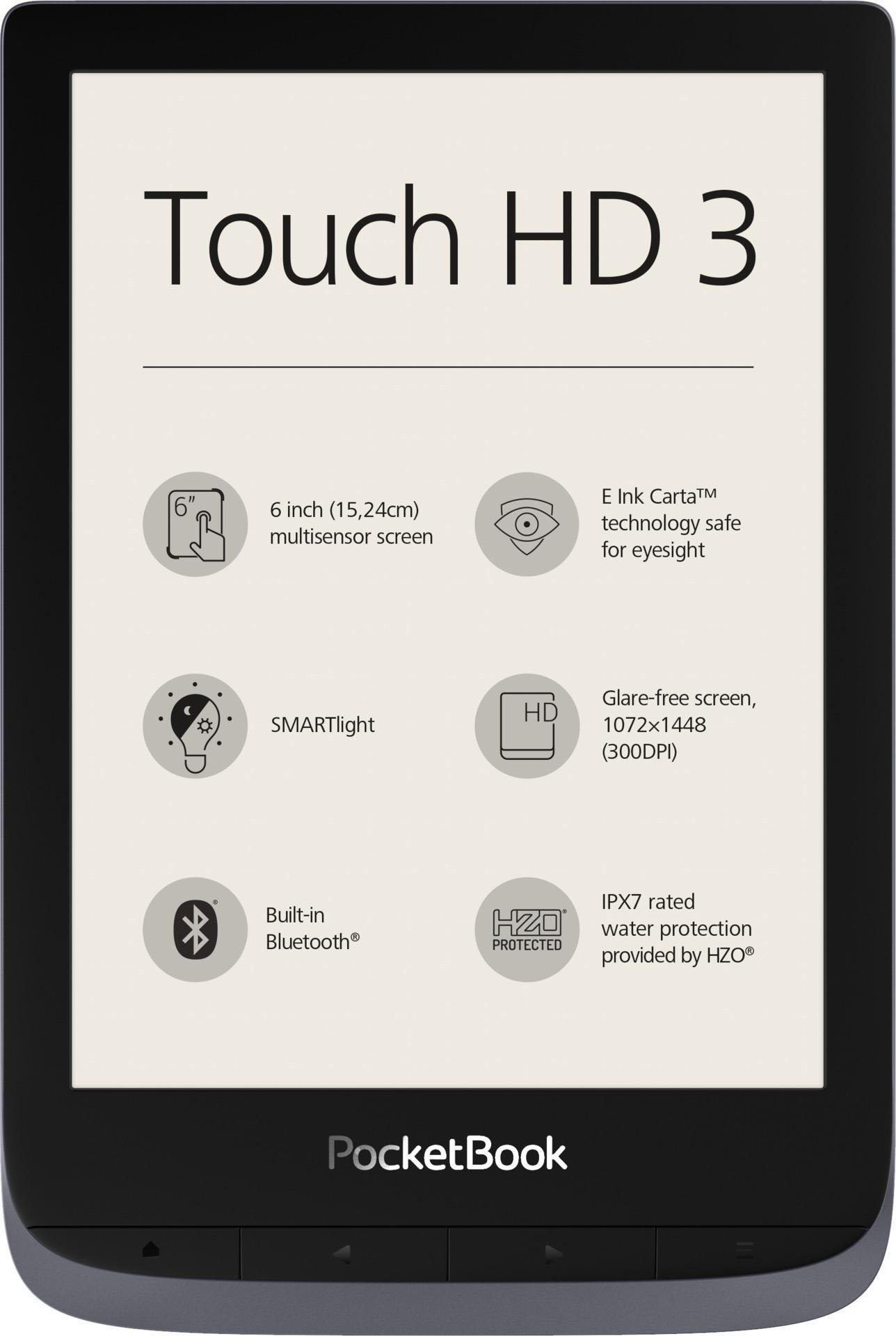 POCKETBOOK Touch HD 3  16 GB eReader Metallic Grey
