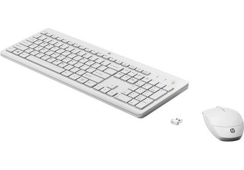 Pack Teclado + Ratón  HP Combo de teclado y ratón inalámbricos HP 230,  Inalámbrico, Bluetooth, Blanco
