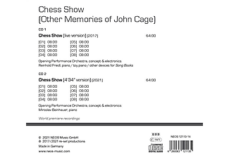 Opening Performance Orchestra Reinh - Chess Show (Other Memories Of J.Cage)  - (CD)