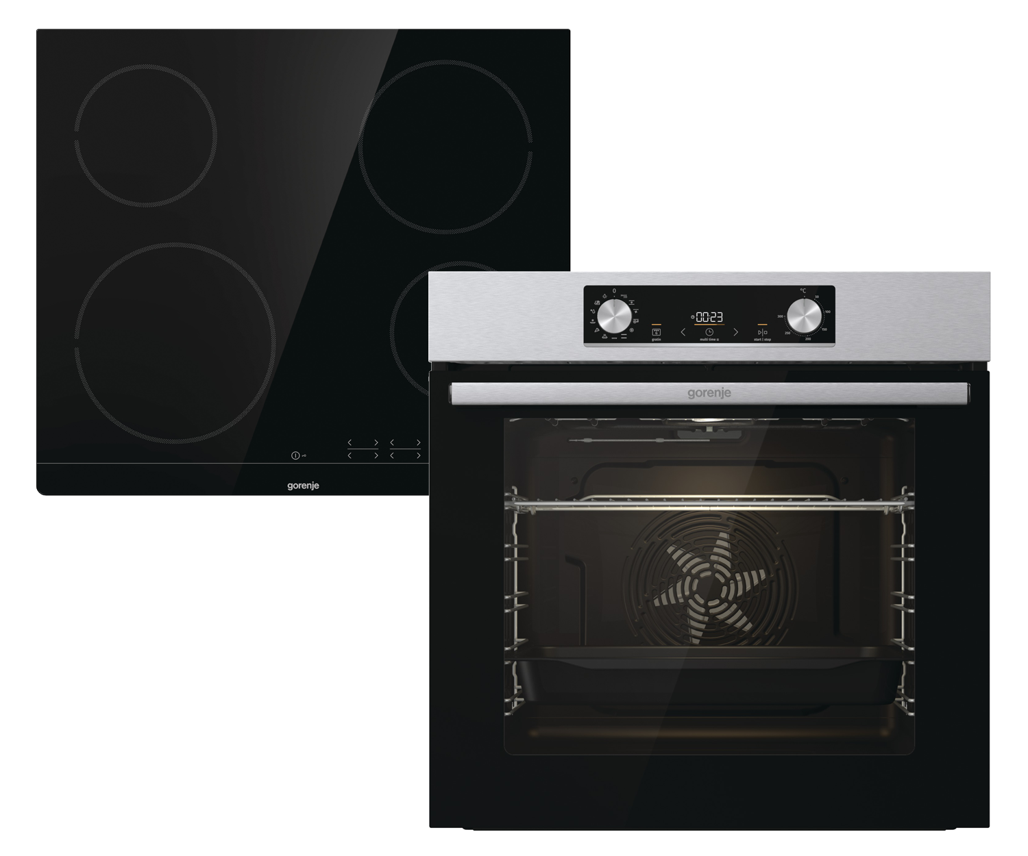 GORENJE Jumpset 738881 beépíthető sütő és kerámia főzőlap szett