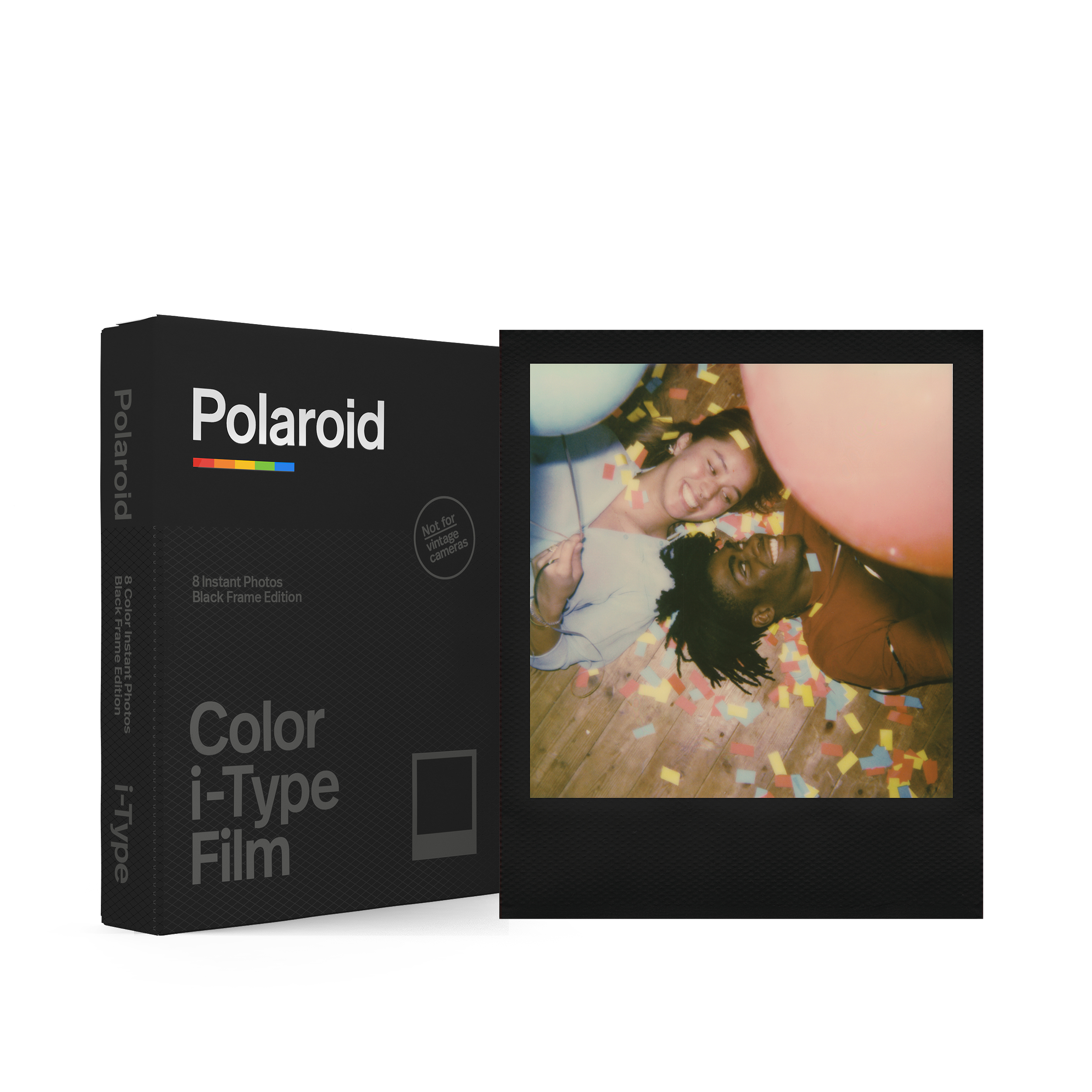 POLAROID i-Type schwarzem 8x Sofortbildfilm Schwarzer Rahmen Farbfilm Rahmen mit