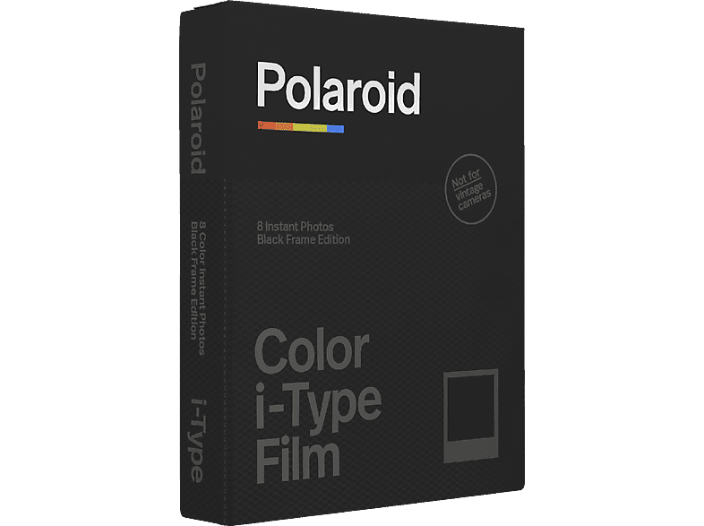 Schwarzer i-Type Rahmen 8x Sofortbildfilm mit schwarzem POLAROID Farbfilm Rahmen