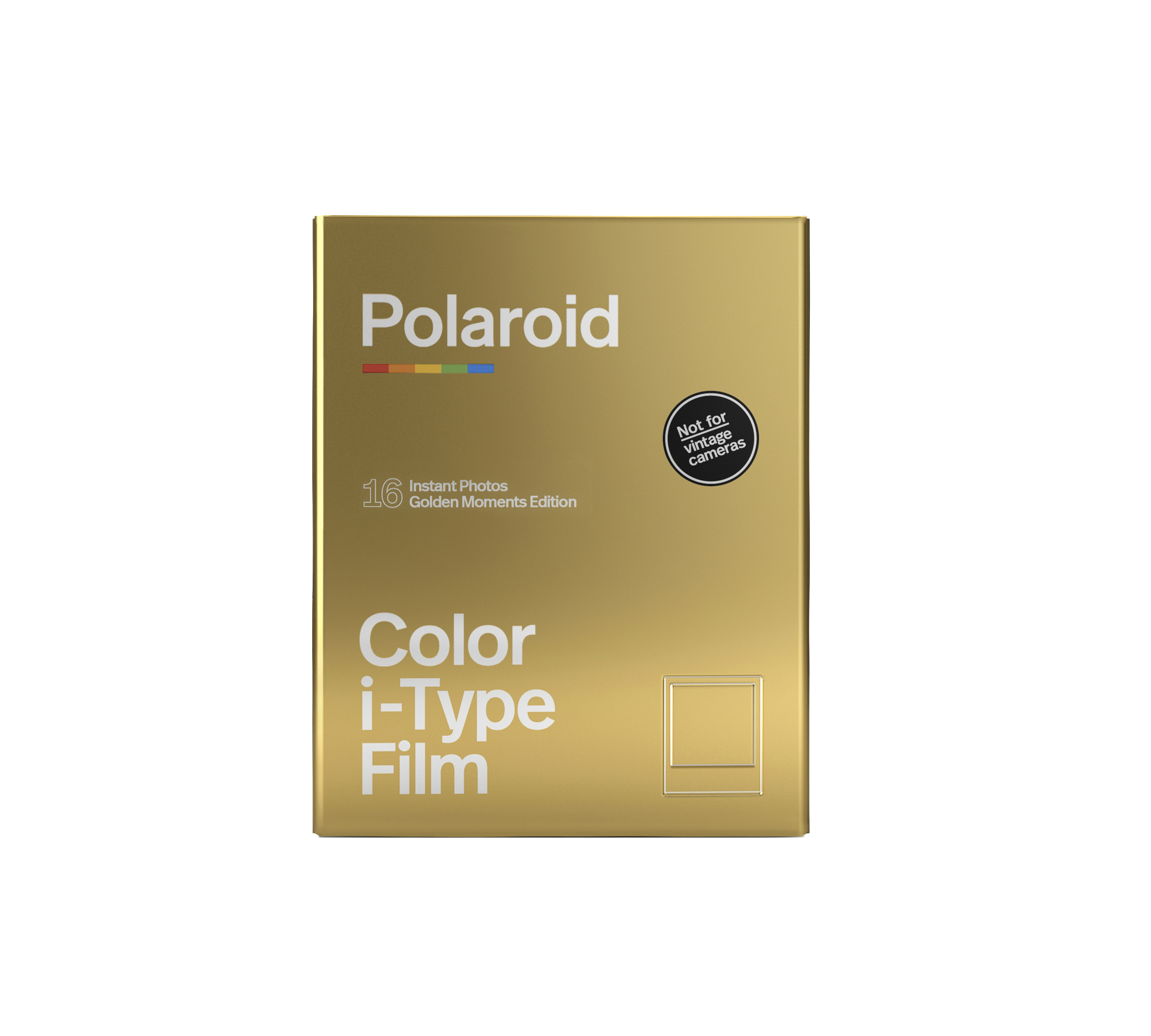 POLAROID i-Type Farbfilm Rahmen GoldenMoments Goldener Pack Sofortbildfilm 2x8
