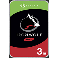 SEAGATE 3TB Festplatte IronWolf NAS HDD +Rescue, 180 TB/Jahr WRL, 3.5 Zoll, Bis 202 MB/s, 256MB Cache