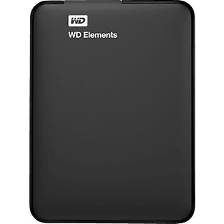 Disco duro externo 1.5 TB - WD Elements, Portátil, USB 3.0, 2.5", Con Formato NTFS para Windows, Negro