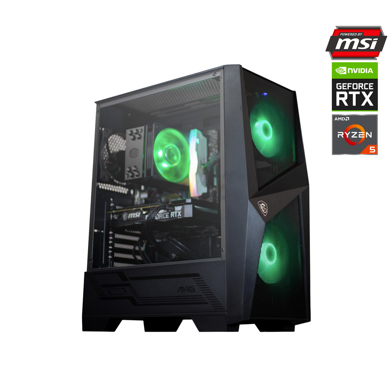 REACONDICIONADO PC gaming - PC Clon Powered By MSI B550M-A, AMD Ryzen™ 5 5600X, 16GB RAM, 500GB SSD, RTX3050 VENTUS 2X, Ubuntu