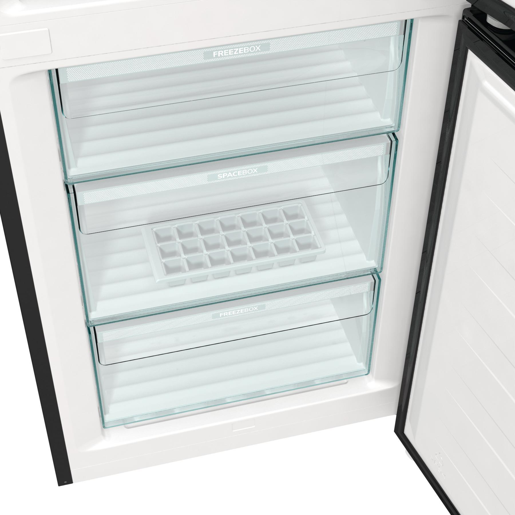 GORENJE ONRK619DBK Gorenje Retro Collection Kühlgefrierkombination (D, 300 l, 1940 mm hoch, Tiefschwarz)
