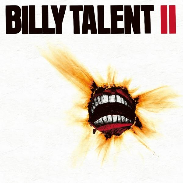 A 'Billy Talent II' album borítója. Egy vörös szegélyű száj látható, amint áttöri a fehér felületet.