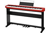 CASIO CDP-S160 - Set pianoforte digitale con pedaliera tripla (Rosso)