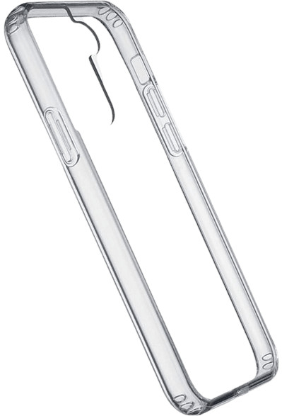 Coque de téléphone transparente et claire. Comprend des découpes pour les boutons, l'appareil photo et les ports.