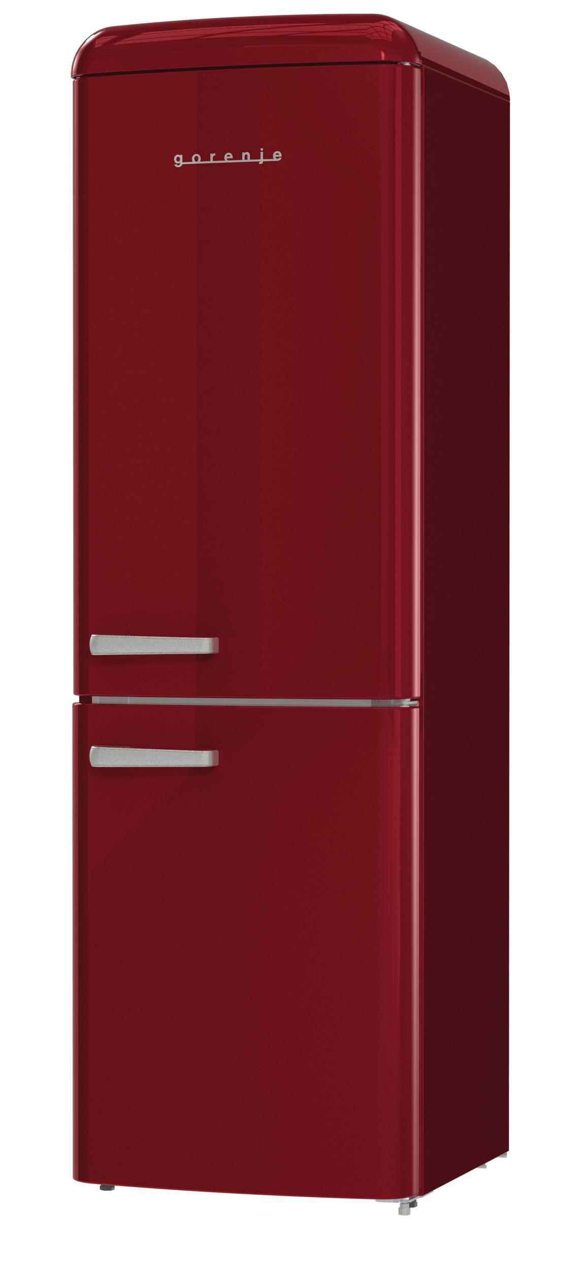 GORENJE ONRK619DR Gorenje Retro Collection Kühlgefrierkombination (D, 300 l, 1940 mm hoch, Bordo)