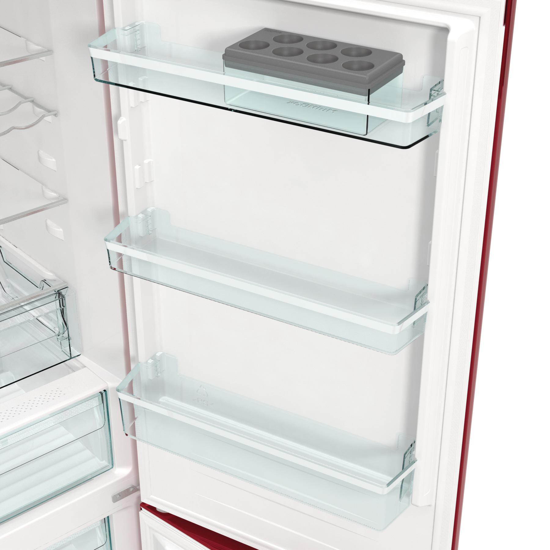 GORENJE ONRK619DR Gorenje Retro Collection Kühlgefrierkombination (D, 300 l, 1940 mm hoch, Bordo)