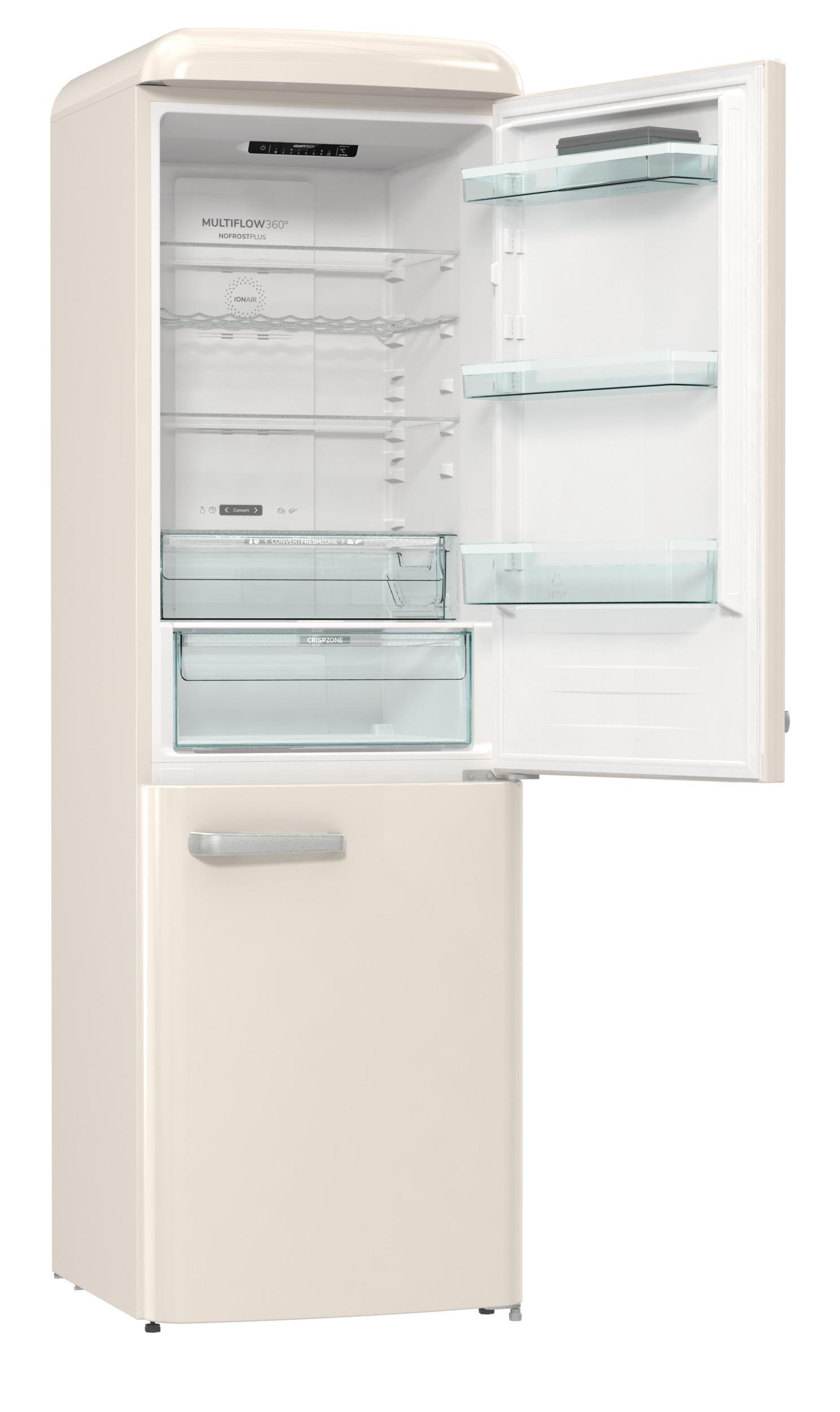 GORENJE ONRK619DC Gorenje Retro Collection Kühl- / Gefrierkombination (D, 300 l, 1940 mm hoch, Creme)
