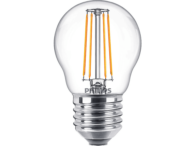 Philips Ledlamp 2-pack 4.3 W - 40 E27 Warmwit Kaarslamp/kogellamp afbeelding