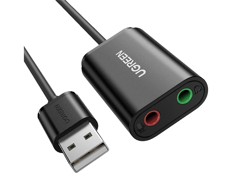 UGREEN 30724 - Externe USB Soundkarte (Schwarz)