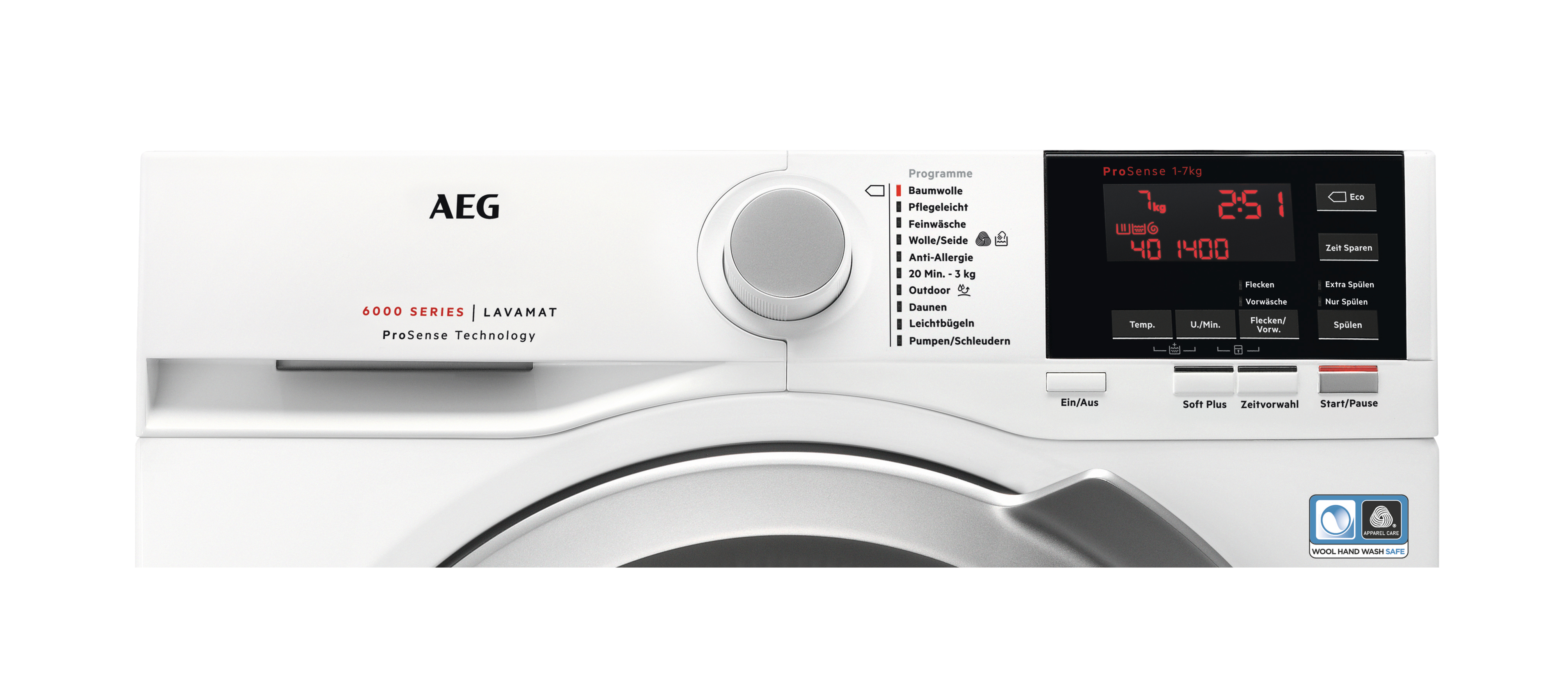 AEG L6FB64470 Serie 6000 mit ProSense Mengenautomatik Waschmaschine (7,0 kg, 1351 U/Min., C, Ja)
