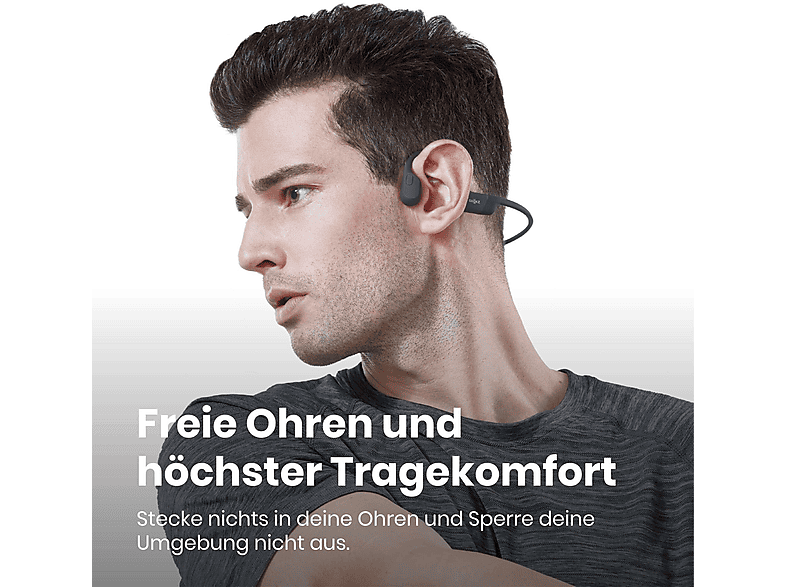 SHOKZ OpenRun, Open-ear Kopfhörer Bluetooth Schwarz