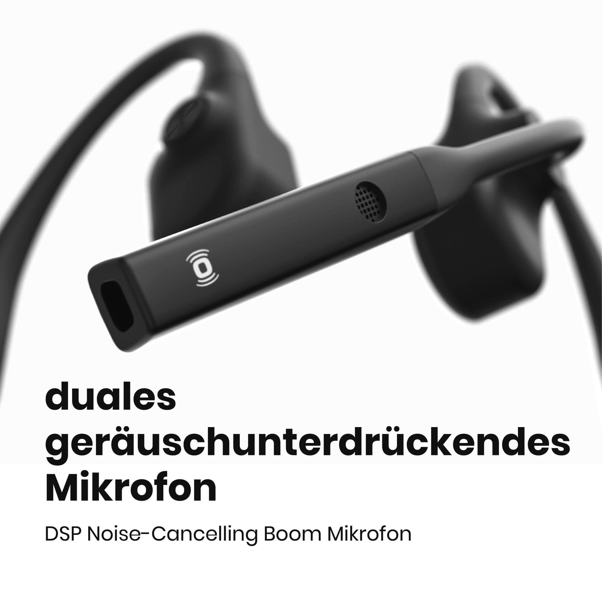 SHOKZ OpenComm, Open-ear Kopfhörer Bluetooth Schwarz