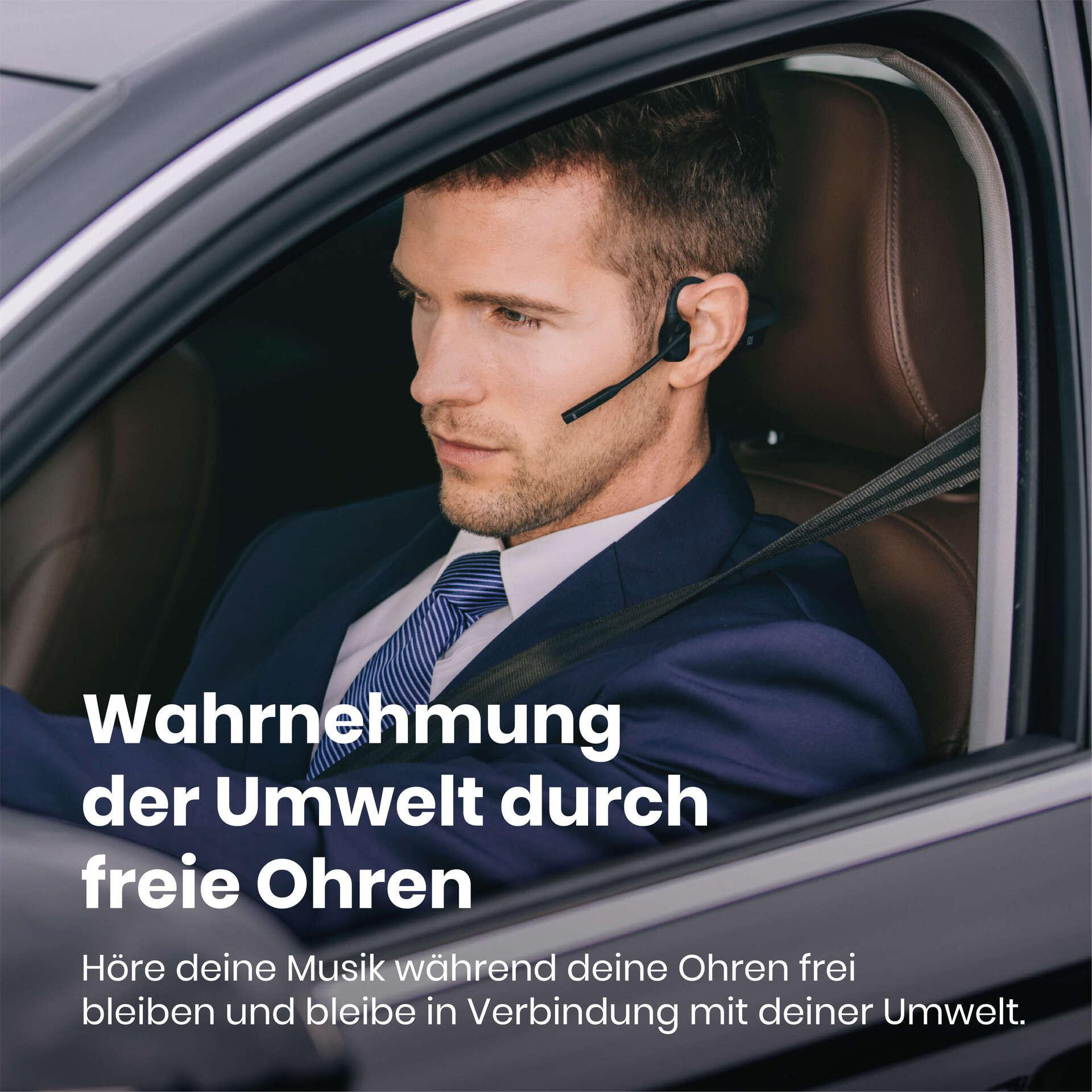 SHOKZ OpenComm, Open-ear Kopfhörer Bluetooth Schwarz