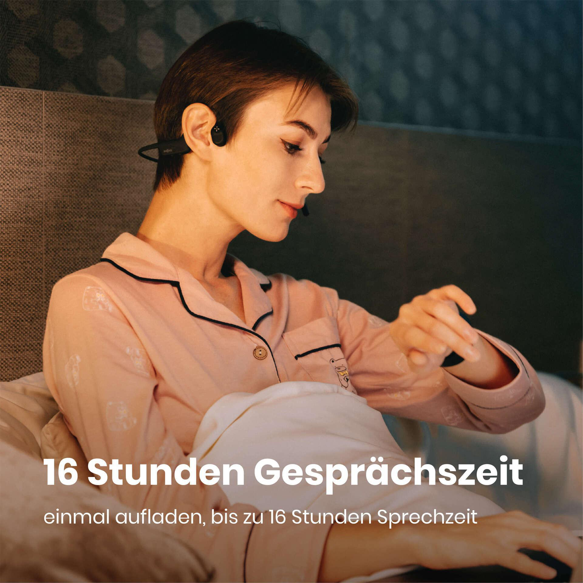 SHOKZ OpenComm, Open-ear Kopfhörer Bluetooth Schwarz