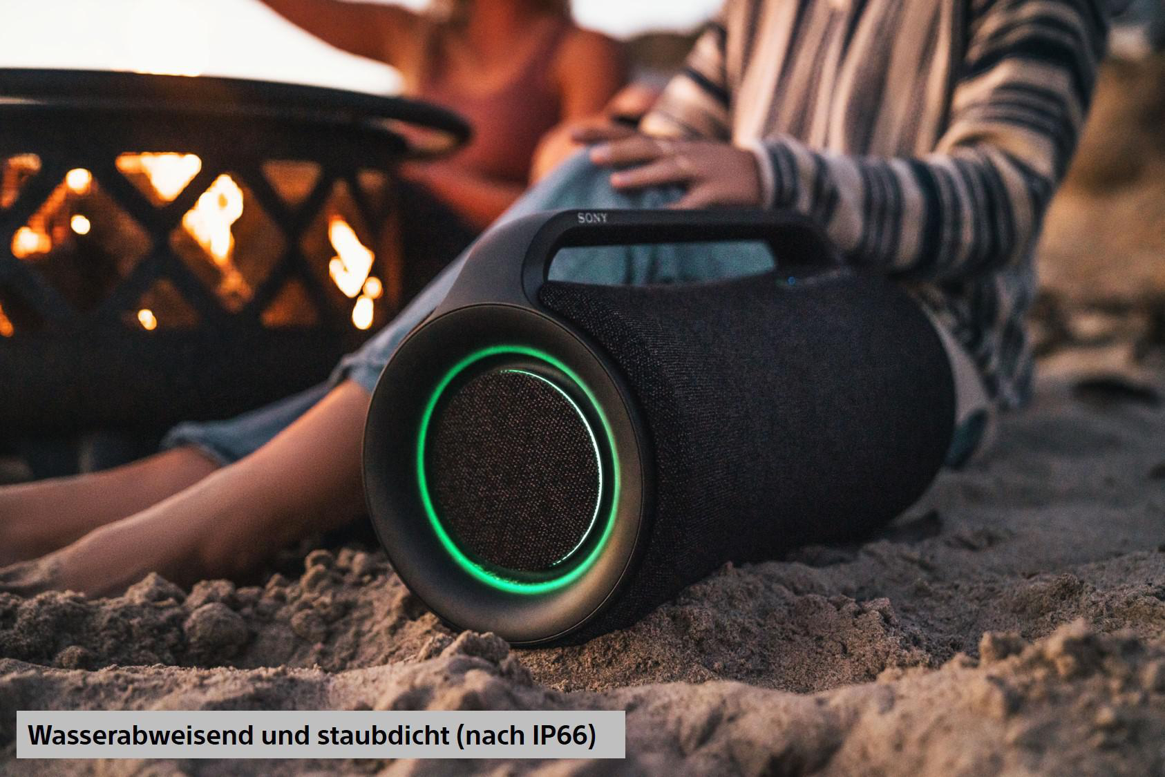 SONY SRS-XG500 Bluetooth Lautsprecher, Schwarz, Wasserfest