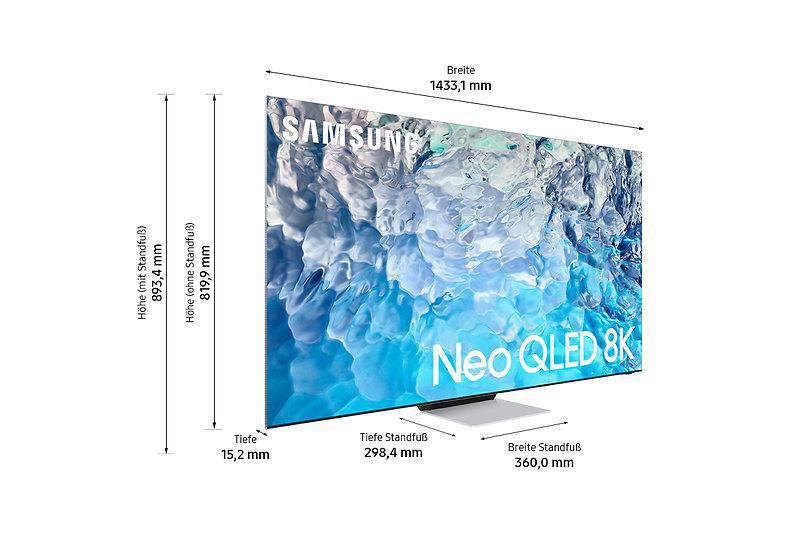 SAMSUNG GQ65QN900B Neo QLED TV (Flat, 65 Zoll / 163 cm, UHD 8K, SMART TV, Tizen™ mit Gaming Hub)