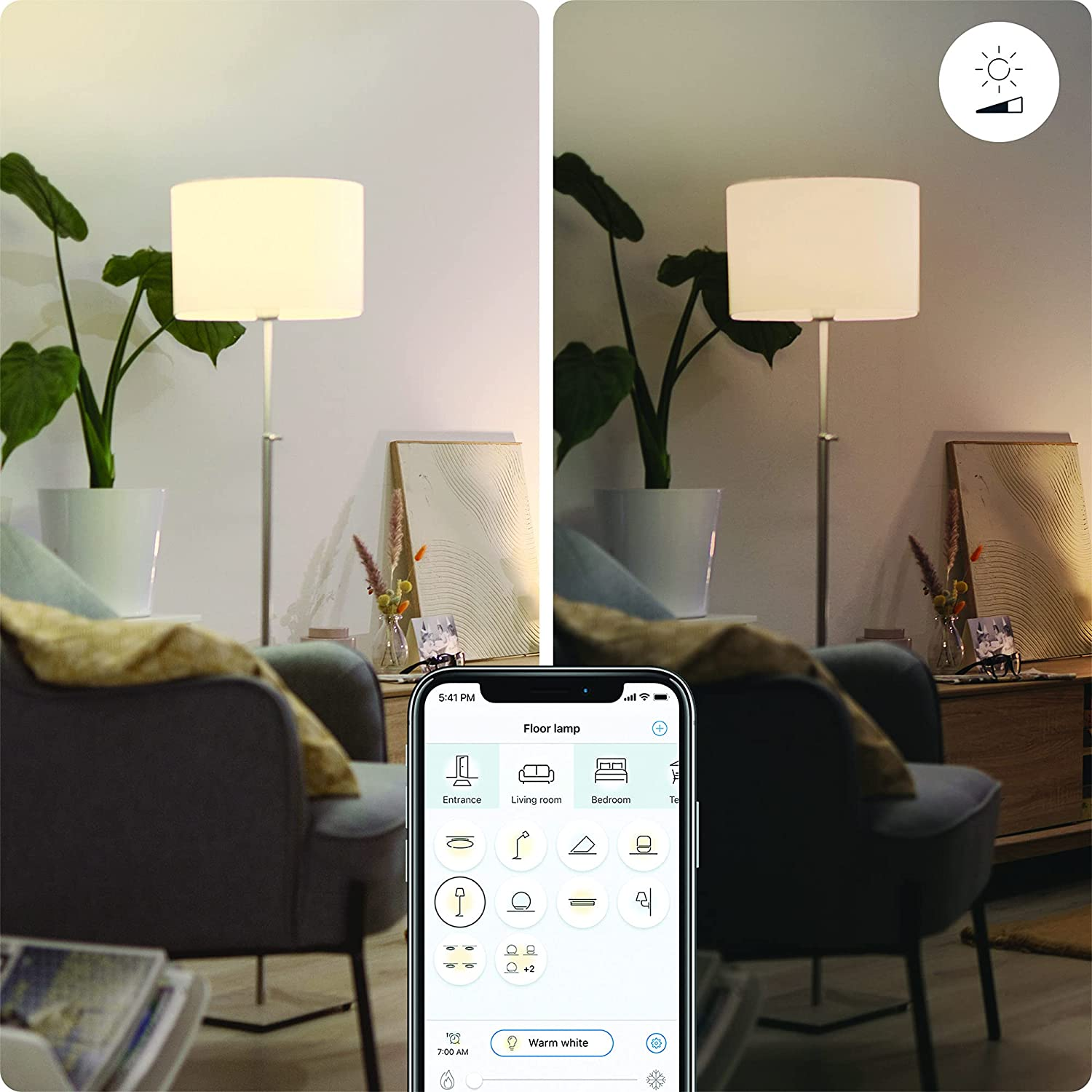 Lámpara - WiZ Imageo Spots 3, Inteligente, Luz blanca fría/ cálida, WiFi, Bluetooth, 3 bombillas, Blanco