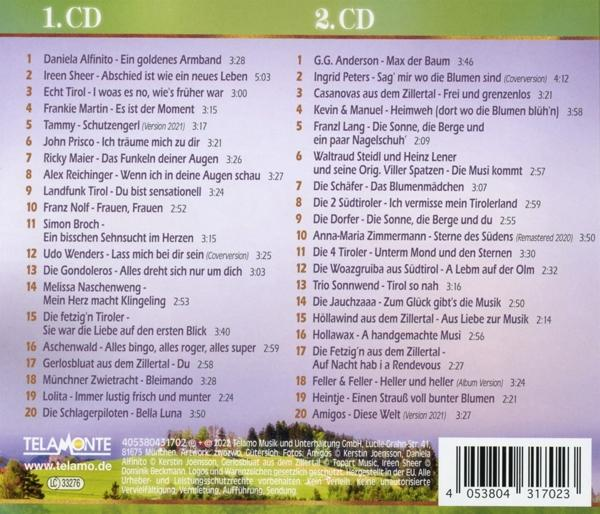 CD-Hülle mit Titellisten auf beiden CDs, Telamonte-Logo und Barcode.