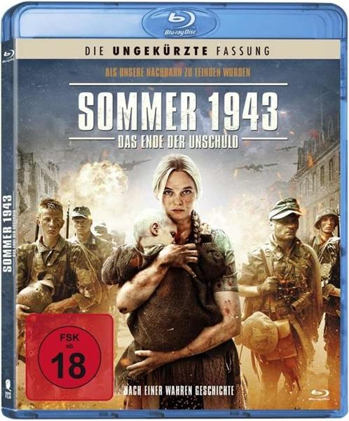 Filmcover: Frau mit Baby, Soldaten im Hintergrund. Titel: Sommer 1943.