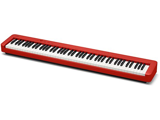 CASIO CDP-S160 - Set pianoforte digitale con pedaliera tripla (Rosso)