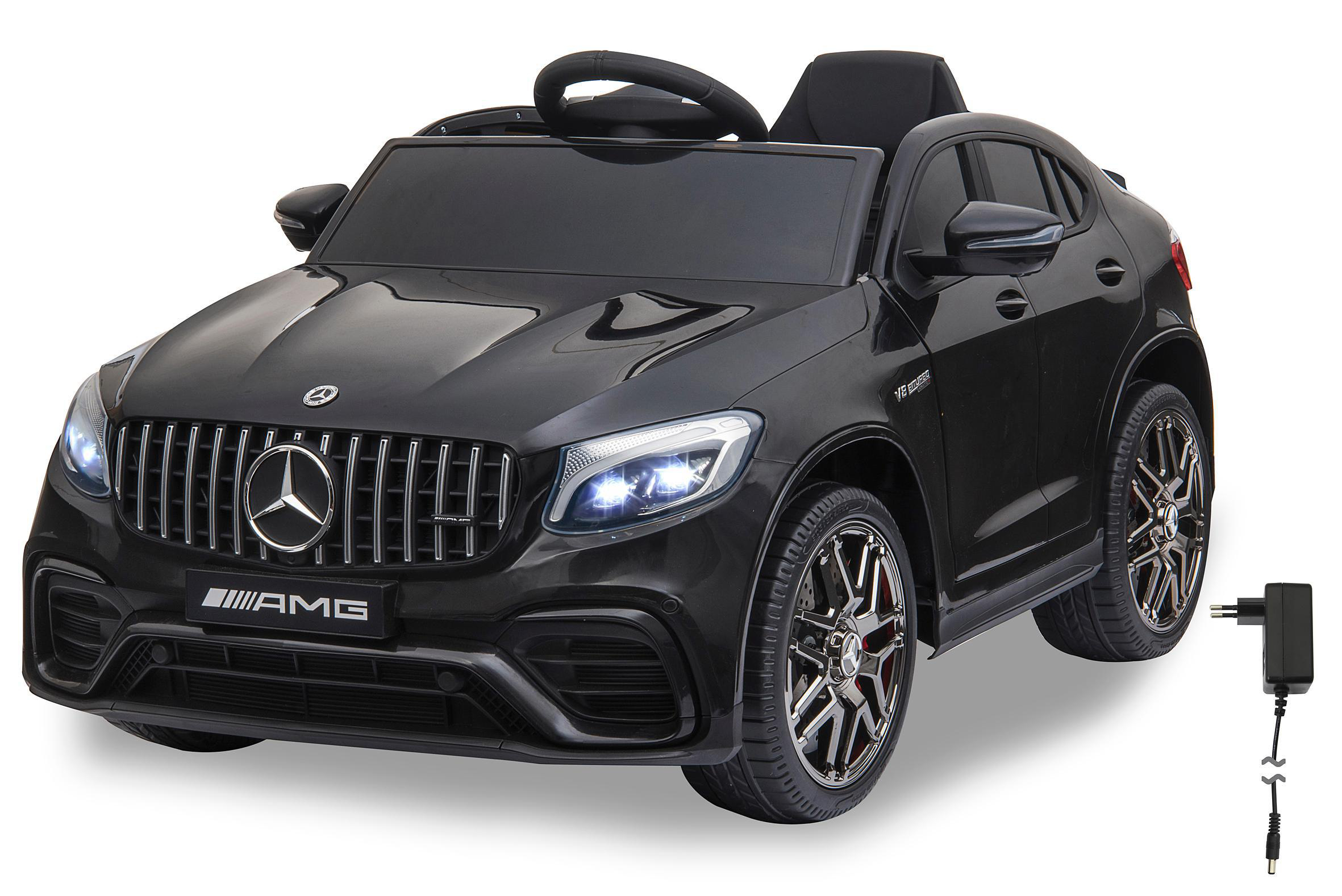 JAMARA Ride-on Mercedes-AMG GLC 63 S Coupé schwarz 12V Kinderfahrzeug Schwarz