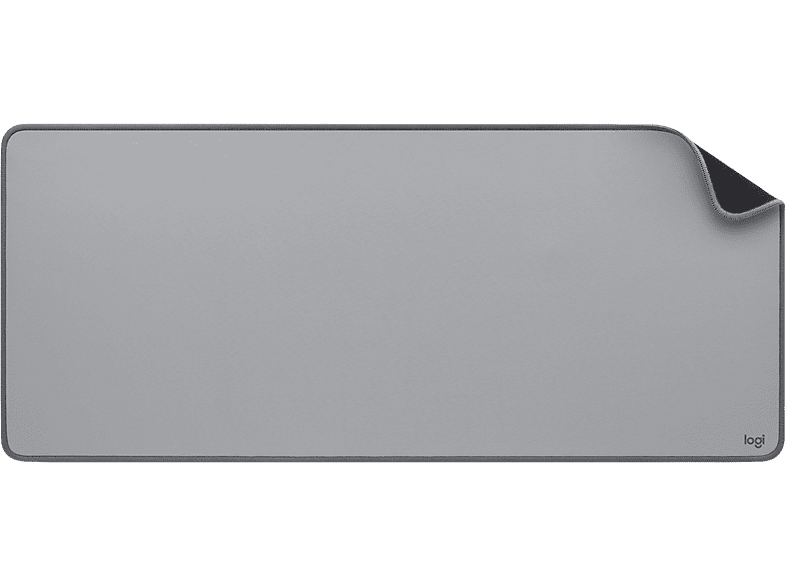 Alfombrilla para teclado y ratón - Logitech Desk Mat Studio Series, Nylon/ Poliéster, Gris