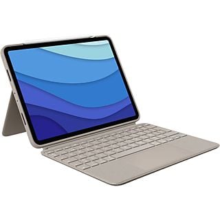 Funda con teclado - Logitech Combo Touch, Para iPad Pro 11 inch (1.ª, 2.ª, 3.ª, 4.ª generación - 2018, 2020, 2021, 2022), Smart Connector, Arena